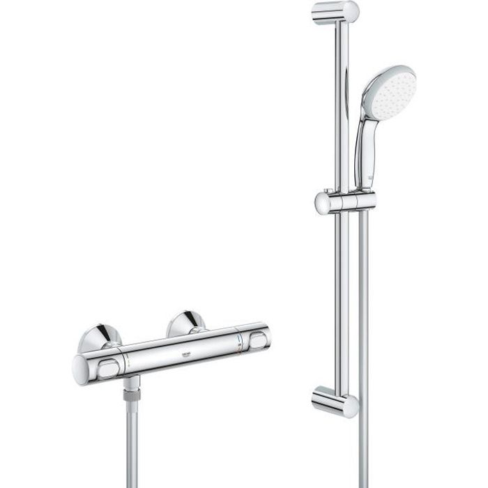 GROHE - Mitigeur thermostatique douche 34841000 1/2 avec ensemble de douche