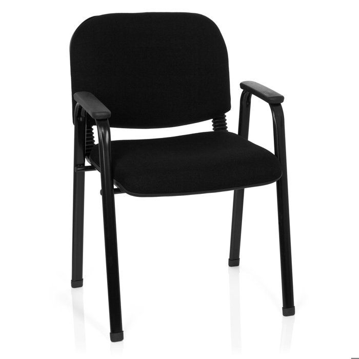 Chaise à quatre pieds - hjh OFFICE - XT 650 - Noir - Tissu Chaise à quatre pieds - hjh OFFICE - XT 650 - Noir - Tissu