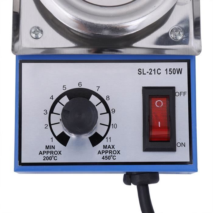 Pot à Souder (bain à Souder) 220V - Capacité 50mm De Diamètre - Température Réglable 200-450°C - Neuf