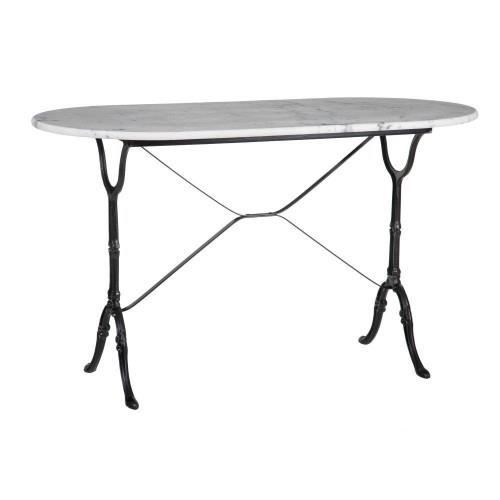 table bistrot marbre ovale 120x60 cm axel lolahome