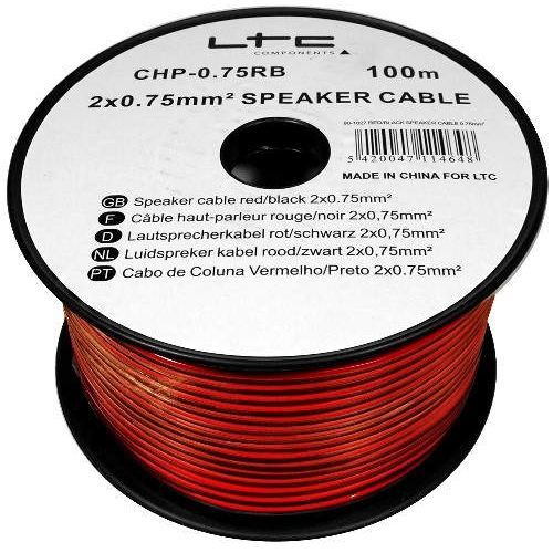 Câble pour enceinte 2 X 0,75 mm² 10 m, Câbles Enceinte