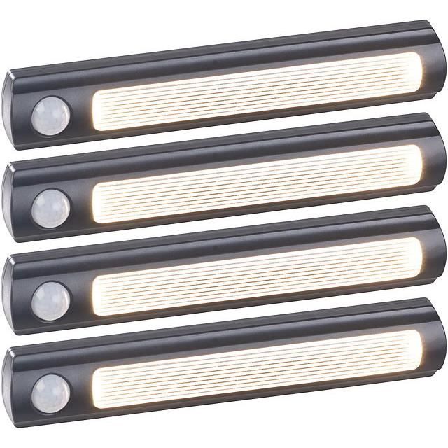 Lampe de placard - LUMINEA - Noir - LED - Détecteur de mouvement - Sans fil Lampe de placard - LUMINEA - Noir - LED - Détecteur de mouvement - Sans fil