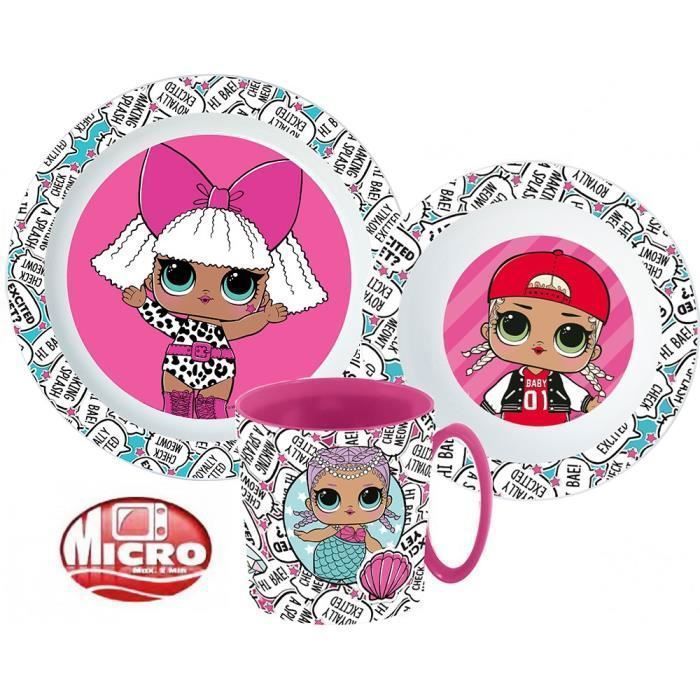 Service De Table Mélamine Enfant Rice Jungle Animals - Assiettes Creuses Bleues