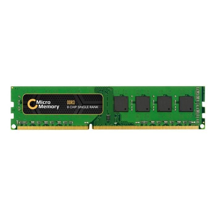 Vente Memoire PC MicroMemory DDR3 4 Go DIMM 240 broches 1333 MHz - PC3-10600 mémoire sans tampon non ECC pour Lenovo ThinkCentre Edge 71;… pas cher Vente Memoire PC MicroMemory DDR3 4 Go DIMM 240 broches 1333 MHz - PC3-10600 mémoire sans tampon non ECC pour Lenovo ThinkCentre Edge 71;… pas cher