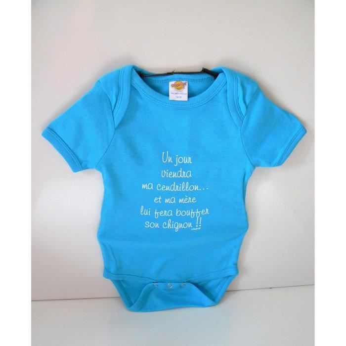 Body Bebe Humoristique Taille 24 M Bleu Un Jour Viendra Ma Cendrillon Bleu Ciel Cdiscount Pret A Porter