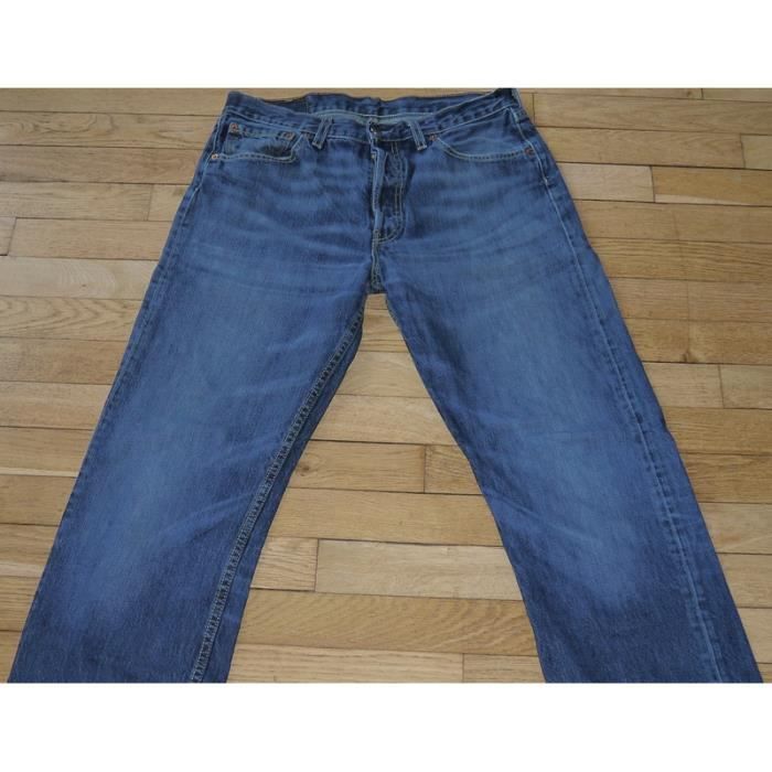 LEVIS 501 Jeans pour Homme W 33 - L 32 Taille Fr 42 (Réf # P129) Bleu -  Cdiscount Prêt-à-Porter