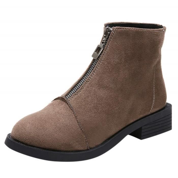 bottines femme bout rond