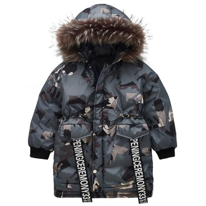 Enfants bébé garçon Camouflage capuche coupe-vent hauts manteau veste vêtements