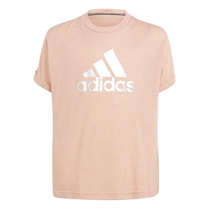 T-shirt Adidas Badge Of Sport rose enfant fille