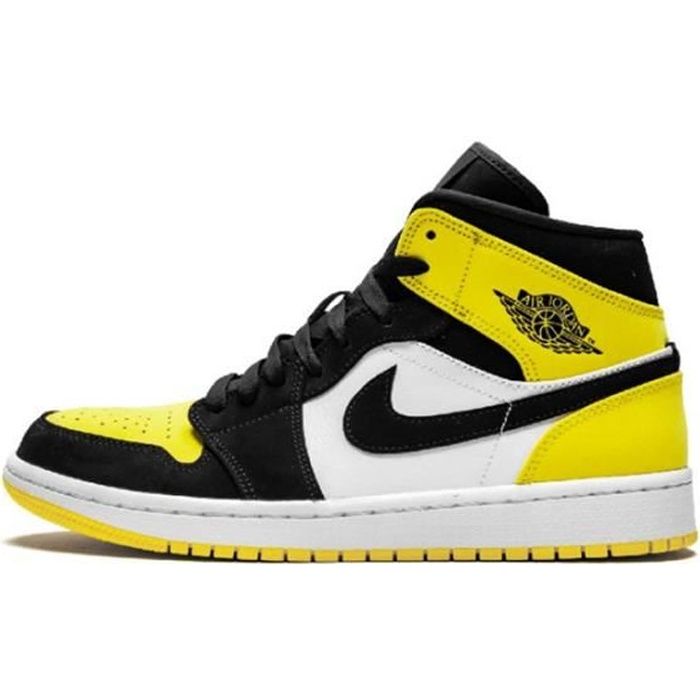 Basket Nike Air Jordan 1 Mid SE Yellow Toe Chaussure de Sport AJ 1 Homme  Femme 852542-071 Jaune - Cdiscount Chaussures