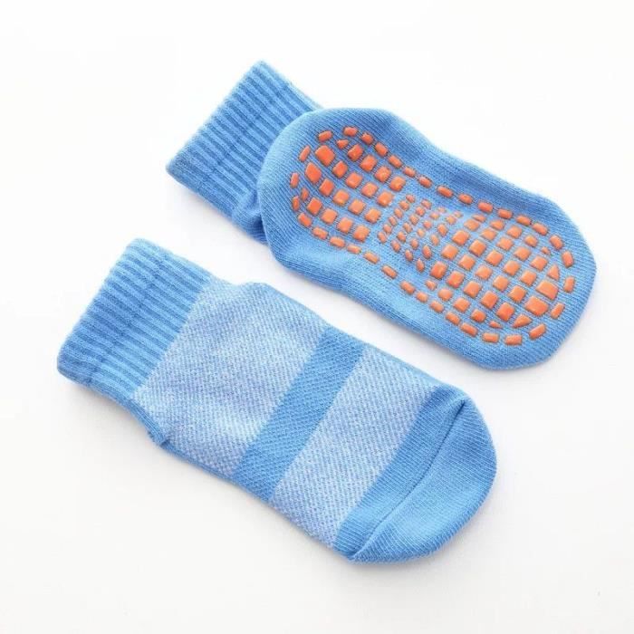 5 Paires Chaussettes Antidérapantes Bébé Enfant - Motifs Animaux - Taille 6-12 Mois à 5 Ans