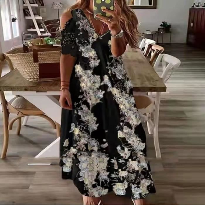 Robe Longue Maxi élégante Pour Soirée – Rouge – Col Carré Manches Longues – Polyester