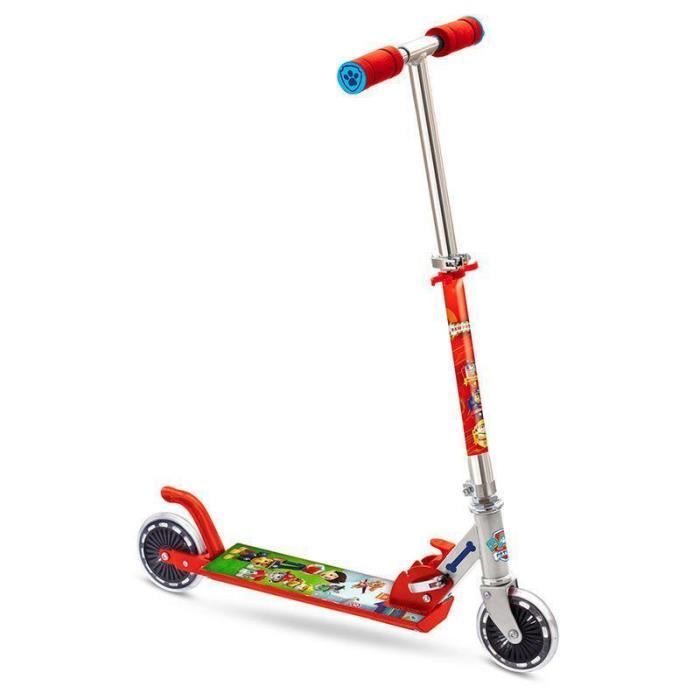 Trottinette Pliable Paw Patrol Pour Fille - Roulements ABEC 5, Frein Pied, Hauteur Ajustable
