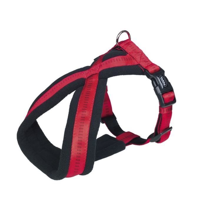 Harnais pour Chien - Nobby - Rouge - Taille 35-50 cm - Largeur 25-50 mm - Nylon/Molleton Harnais pour Chien - Nobby - Rouge - Taille 35-50 cm - Largeur 25-50 mm - Nylon/Molleton