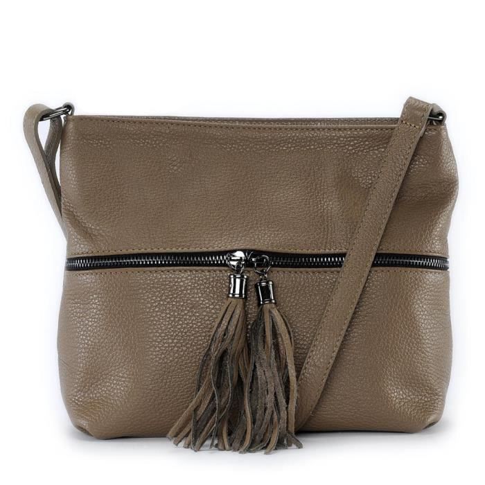 Coolives Sac Bandoulière Femme En Cuir Véritable – Élégant Sac à Main Portable Et Épaule – Style Intemporel