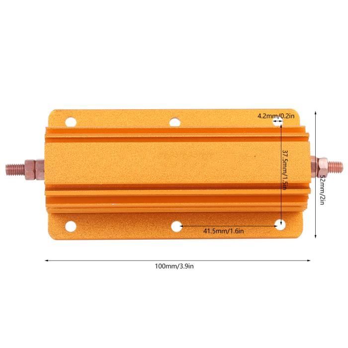 2 Ohm Widerstand 200W Aluminium - Hochleistungswiderstand RX24