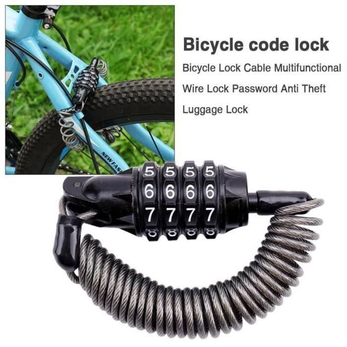 Etook - serrure de vélo en acier compacte, robuste, Anti-vol, pliable