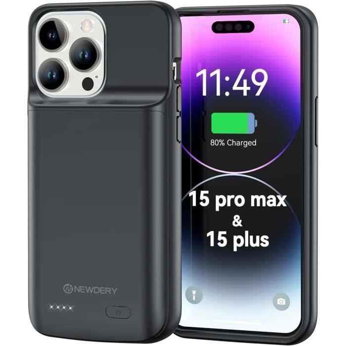 Coque Batterie Ekrist Pour IPhone 14/Plus/Pro Max Et 13 Pro Max - 8600mAh - Rose/Mauve