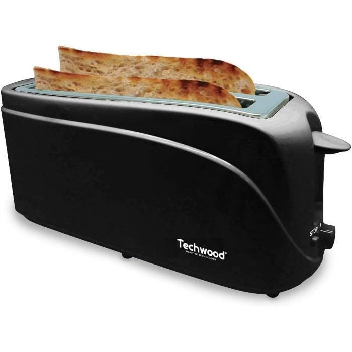 LIVOO Grille-Pain Toaster 750W Noir 2 Fentes Thermostat Réglable 17,2 - Electroménager