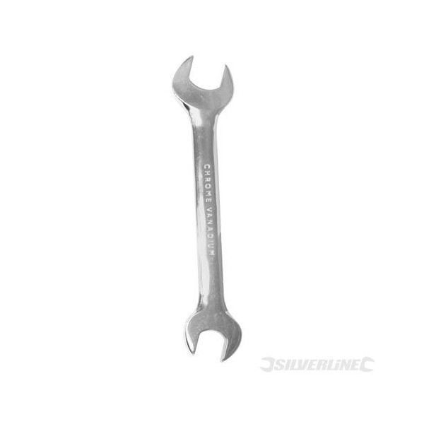 Clé à fourche double - Silverline - 30/32 mm - Acier chrome-vanadium - Poli - Résistant