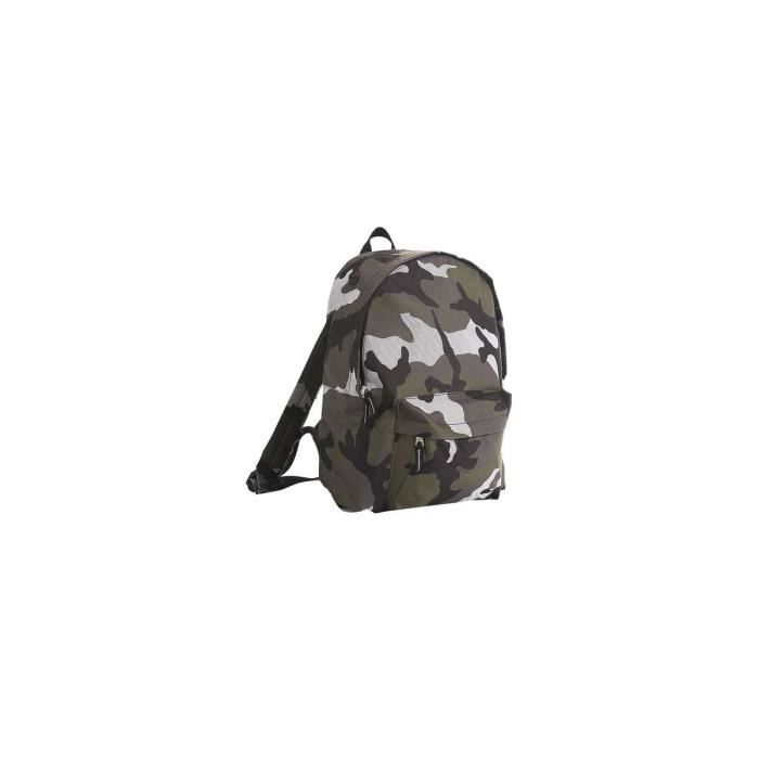 Sac à dos loisirs - SOLS - 70100 - Vert camouflage - 15L - Bretelles réglables matelassées