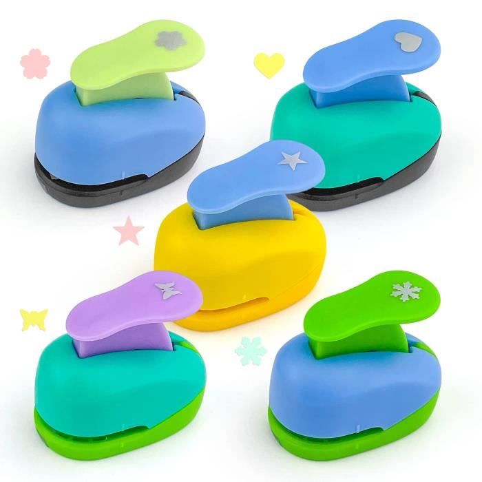 XIAPAI Perforatrice Decorativa, 5 Pièces Perforatrice Scrapbooking