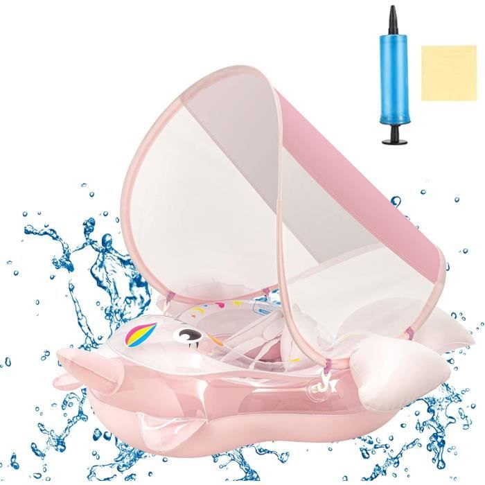 Bouée Bébé Anneau de Bain, avec Auvent de Protection Solaire UPF50