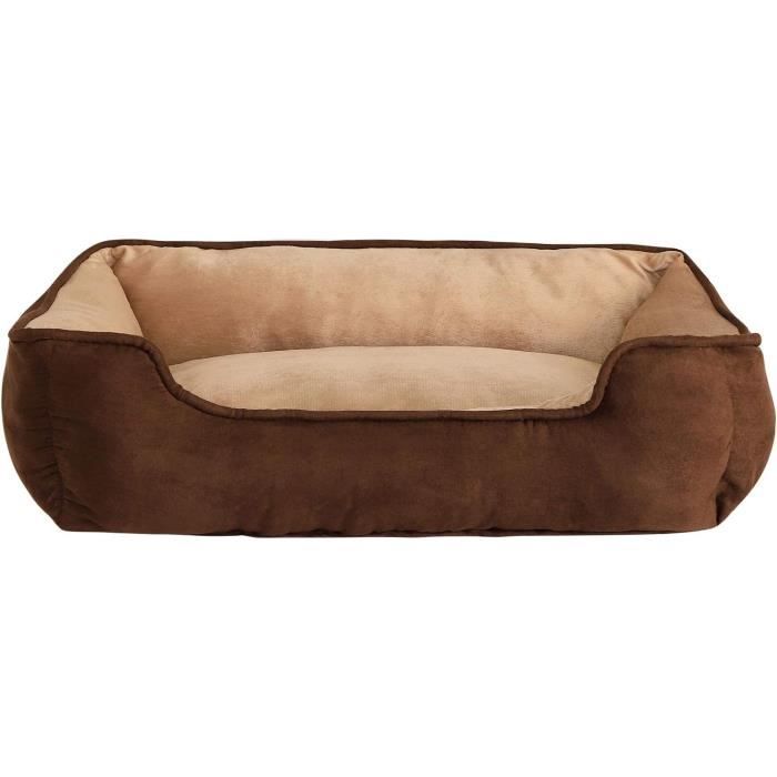 Comparer les prix de lionto Panier Chien 2-en-1 lit Chien Coussin réversible, (L) 110x80 cm Marron-Beige208