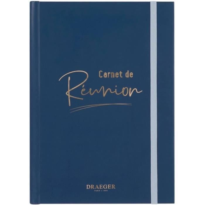 Carnet De Réunion Draeger Paris - A5 192 Pages à Spirales, Turquoise | Prise De Notes Professionnelle