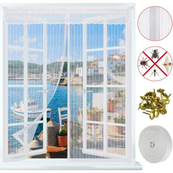 Moustiquaire Aimantée Fenetre 140 X 220 Cm Anti-Moustiques