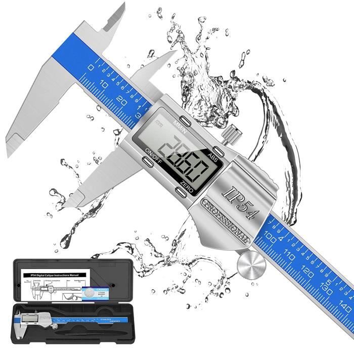 Professionnel Pied à Coulisse Acier Inoxydable Caliper De 150mm Précision Digital En Acier Inoxydable Outil Micrometre Vernier 91463506