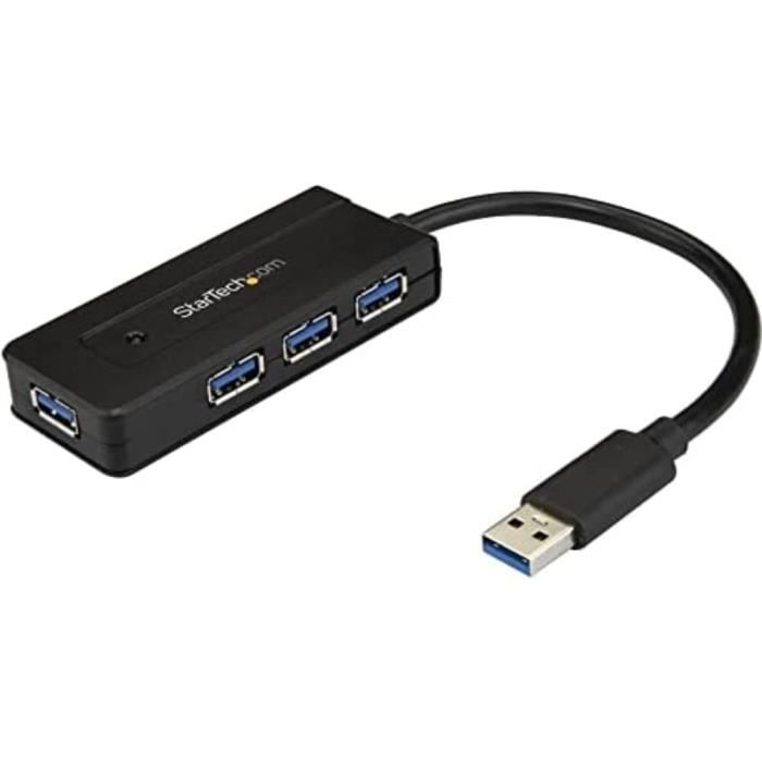 StarTech.com Hub USB 3.0 - Dock 4 Ports SuperSpeed 5Gbps avec Charge Rapide USB 3.1 Gen 1 Type-A pour PC Fixe/Portable - Alim