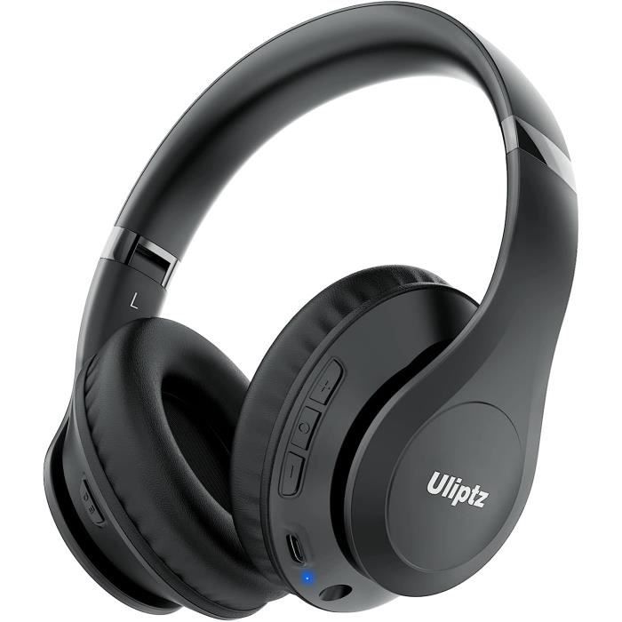 Casque Audio Bluetooth Over-Ear BERIBES 202A - Autonomie 65h - Réduction De Bruit - Blanc - Version 5.3