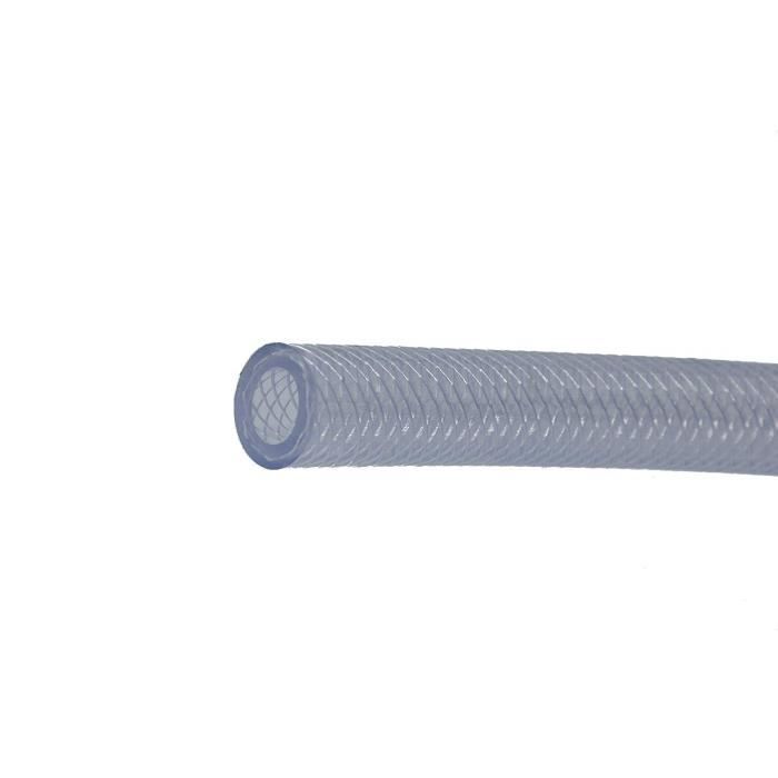 Tuyau à Air Comprimé PVC Tissé - 8x14 Mm - Vendu Au Mètre - Transparent