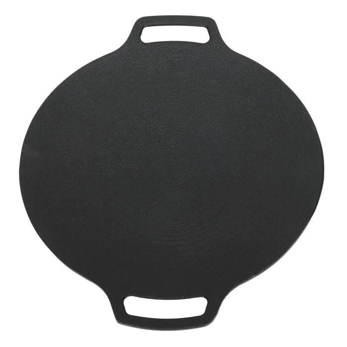 Plaque De Grill Antiadhésive Ronde 32 Cm – Pour Barbecue Coréen Intérieur, Compatible Poêle Portable Et Gaz