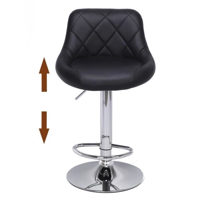 WOLTU 1 x Tabouret de Bar en Similicuir,Tabouret bar réglable en