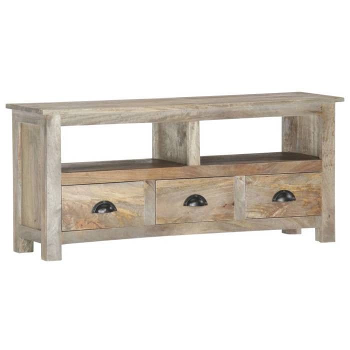 vidaXL Meuble TV 110x30x50 cm Bois massif de manguier 286384