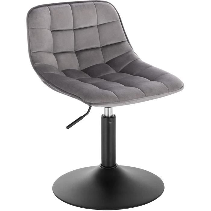 WOLTU Tabouret de Bar Siège en Velours Chaise de Bar avec Dossier Tabouret Rotatif Moderne Hauteur Réglable Gris Foncé WOLTU Tabouret de Bar Siège en Velours Chaise de Bar avec Dossier Tabouret Rotatif Moderne Hauteur Réglable Gris Foncé