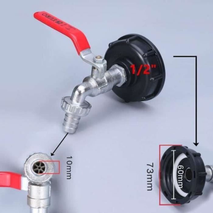Robinet De Carburant Moteur Robin EY15/EY20 - Filetage 12mm - Alliage Aluminium Et Plastique