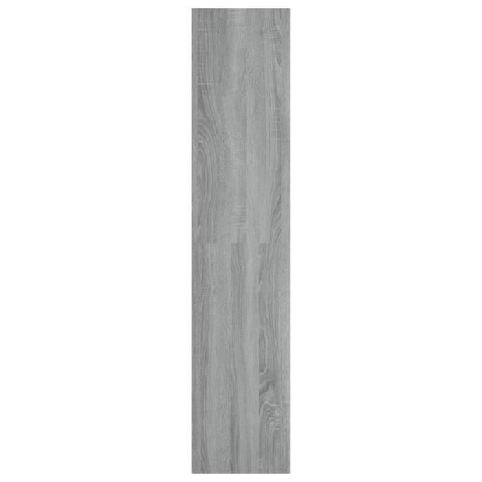 Bibliothèque/Meuble TV - ZERONE - ZR004 - Sonoma gris - Bois dingénierie - 36x30x143 cm