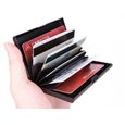 noir 1 Porte-carte de crédit en aluminium, carte d'identité, RFID, blocage métallique mince, étui rigide, pou-1