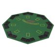 Table de poker pliable Octogonale VIDAXL pour 8 joueurs - Vert-1