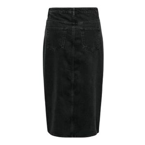 Cuhakci – Jupe Crayon Longue En Cuir Pu Pour Femmes Sexy Noire Moulante