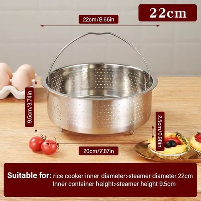 Panier Vapeur Inox 304 Pour Cocotte - Passant Lave-vaisselle, Diamètre Réglable, Poignée Résistante