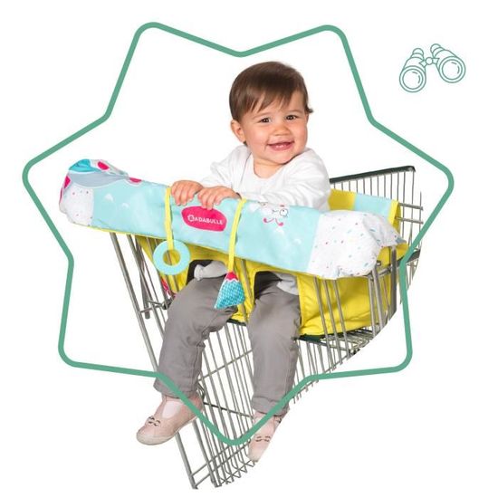 Badabulle Protège-siège chariot pour enfant - Universel - Poche de  rangement et jouet sensoriel intégrés - Ultracompact : : Bébé et  Puériculture
