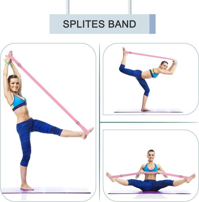 MaoXinTek Sangle D'Étirement De Yoga Et Ballet – Réglable, Avec Ancrage De Porte, Pour Danse, Gymnastique, Taekwondo Et Arts Martiaux