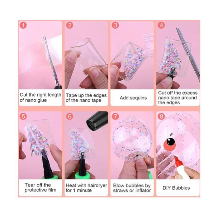 Ruban Adhésif Magique Bulles Soufflantes 64 Stück Nano Tape Bubbles Set Ruban Adhésif Magique Bulles Soufflantes 64 Stück Nano Tape Bubbles Set