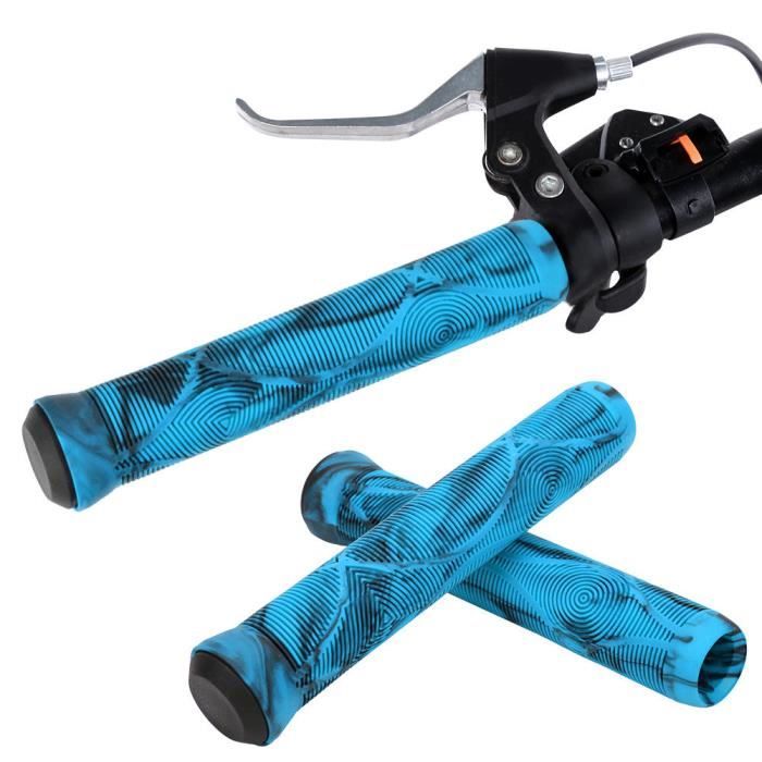 Poignées De Vélo Ergonomiques En Silicone – Amorti Des Chocs, Bicolores, Antidérapantes – 143 Mm, 22,2 Mm, 260 G