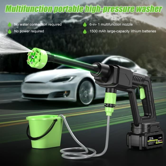 Pistolet Souffleur Nettoyage Voiture Haute Pression – 2 Buses + Brosse – Intérieur & Extérieur Propre En Un Clin D’Œil