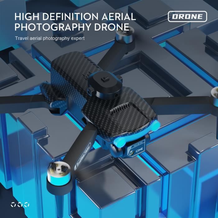 Duisger Mini drone télécommandé avec caméra Drone aérien sans tête